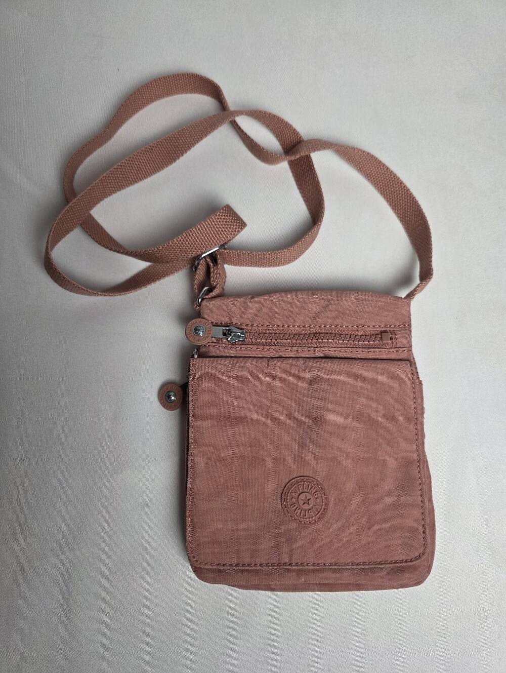 Kipling Eldorado Small Crossbody Bag Purse Dusty Rose Mauve Pink